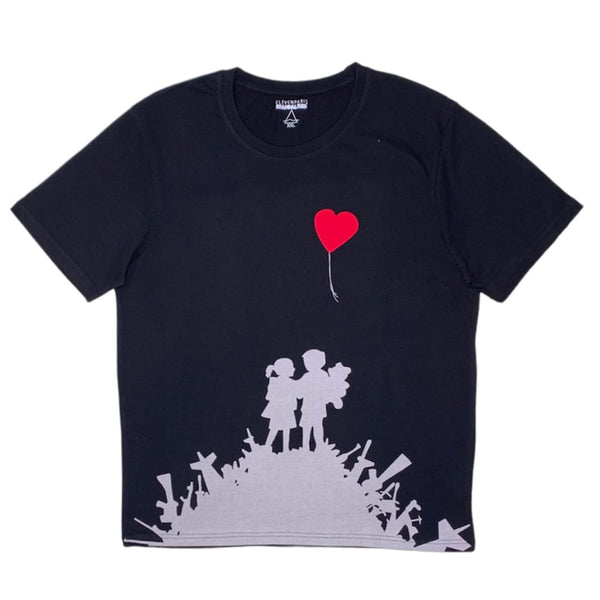 Life Is A Joke Heart Balloon T-Shirt (Black) - 17FTS313