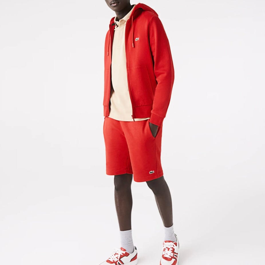 Lacoste Kangaroo Pocket Color-Blocked Hoodie (Red) SH9626-51