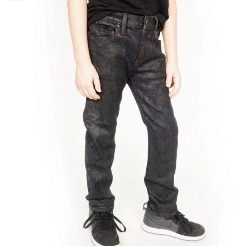 Kid's Cult Rogue Slim Straight Stretch Denim Jeans (Black Ice) 87B9-BRS0C