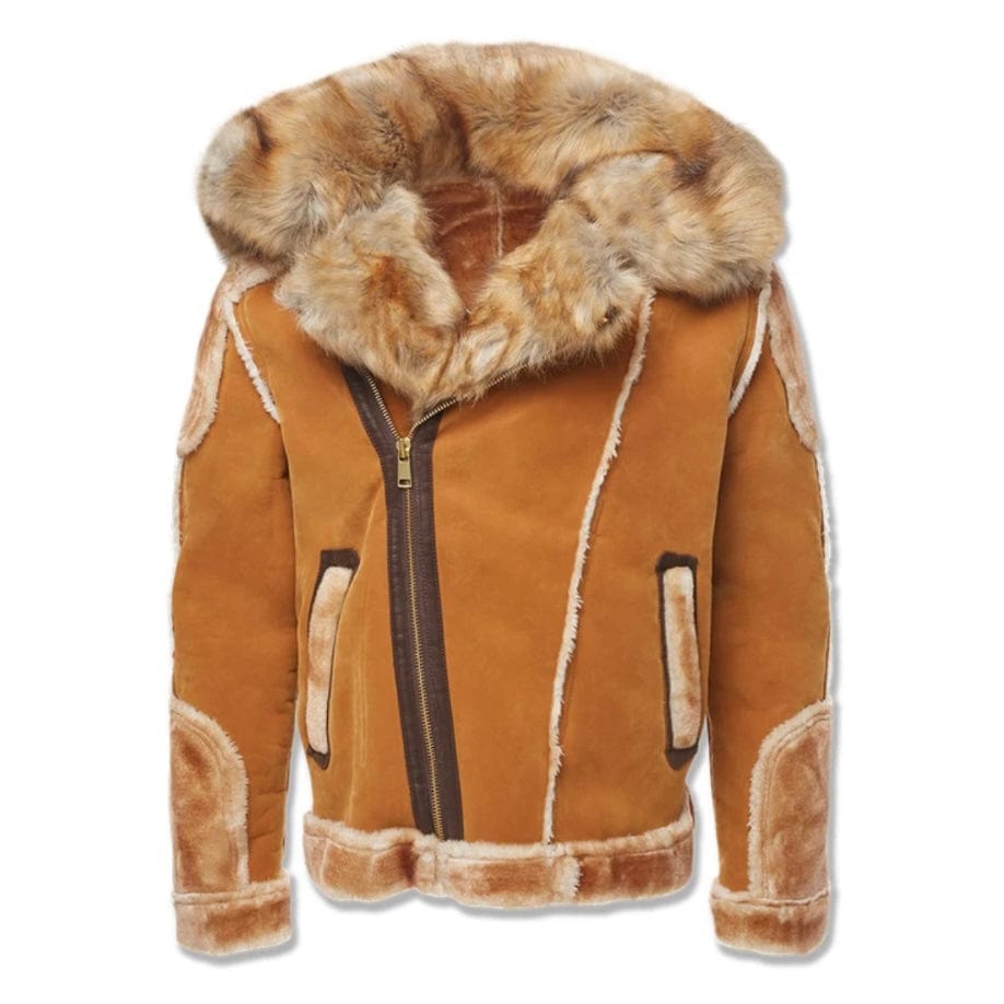 Jordan Craig El Jefe Shearling Moto Jacket (Cognac) 91536