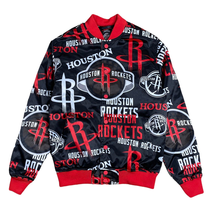 Pro Standard Houston Rockets All Over Print Satin Jacket (Black)