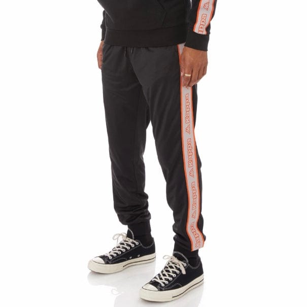 Kappa Logo Tape Alic 2 Trackpants (Black/Grey-Orange/Green) 311B6YW