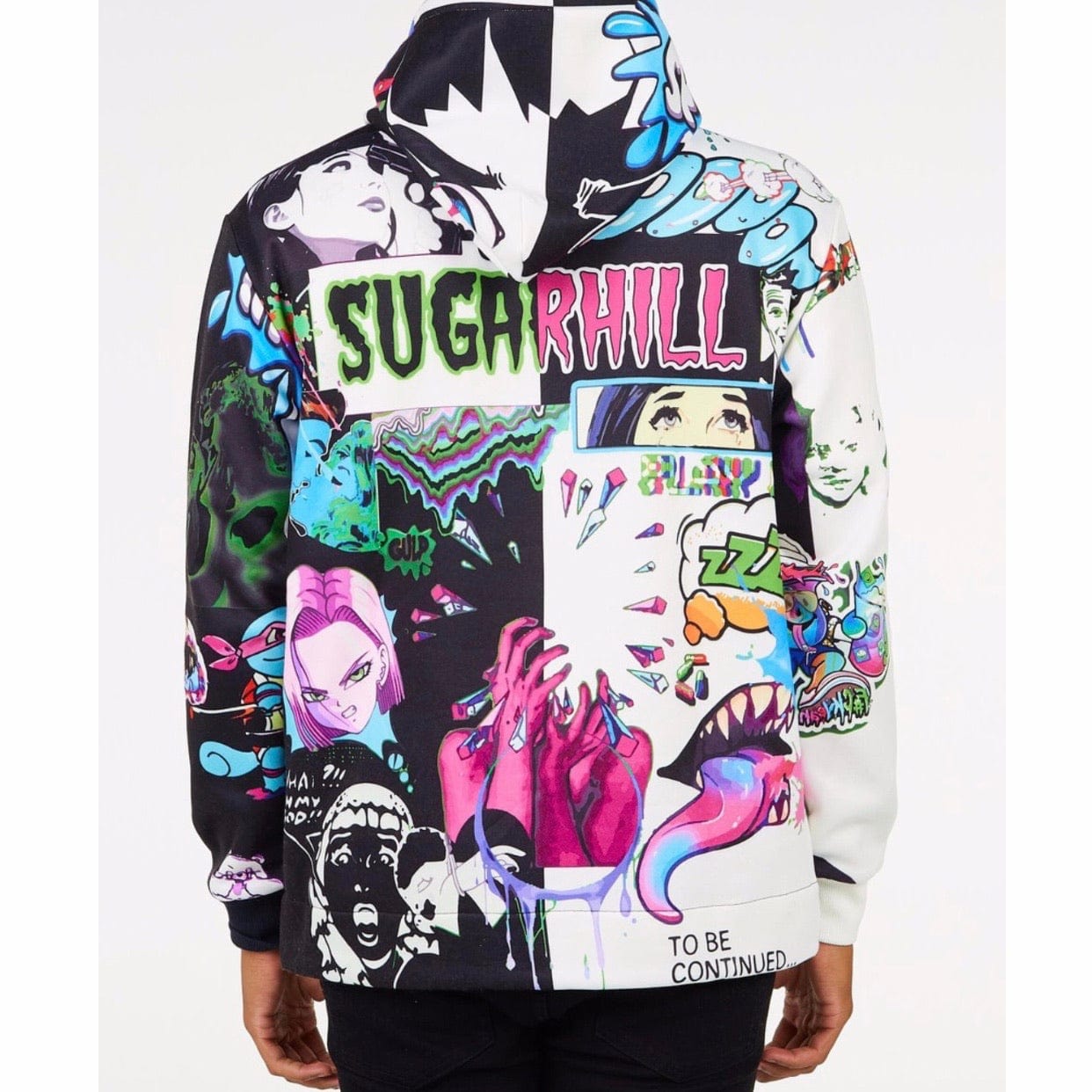 Sugar Hill Split Psycho Hoodie (Black/White) SH-FALL20-05