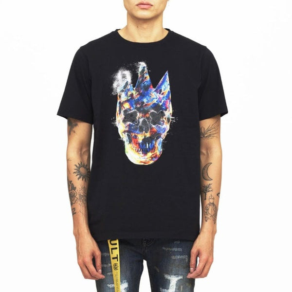 Cult Of Individuality Short Sleeve Crew "Bubble" Tee (Black) 621B8-K29A