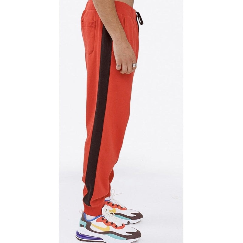 CULT OF INDIVIDUALITY BASIC STRIPE SWEAT PANTS RED