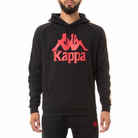 Kappa 222 Banda Hurtado 3 Hoodie (Black-Red/Yellow-Gold)