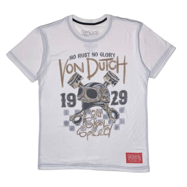 Von Dutch Old Skool T-Shirt (Snow Warm) - LLCSSK23