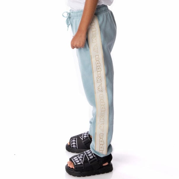 Kids Kappa Logo Tape Anira 2 Sweatpants (Light Blue/Beige) 311B72W