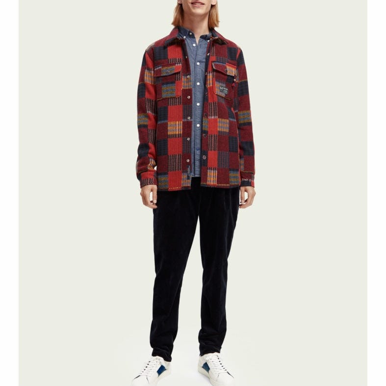 Scotch & Soda Patched Check Jacquard Overshirt (Combo A) 169160