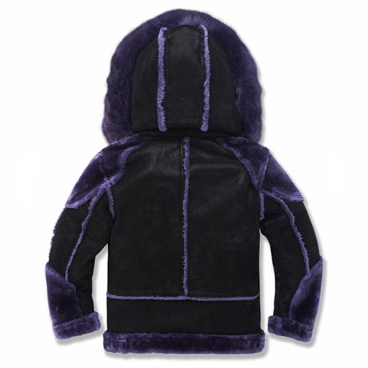 Kids Jordan Craig El Jefe Shearling Moto Jacket (Black Iris) 91536K