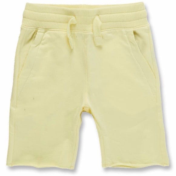 Kids Jordan Craig Palma French Terry Shorts (Pale Yellow) 8350SAK