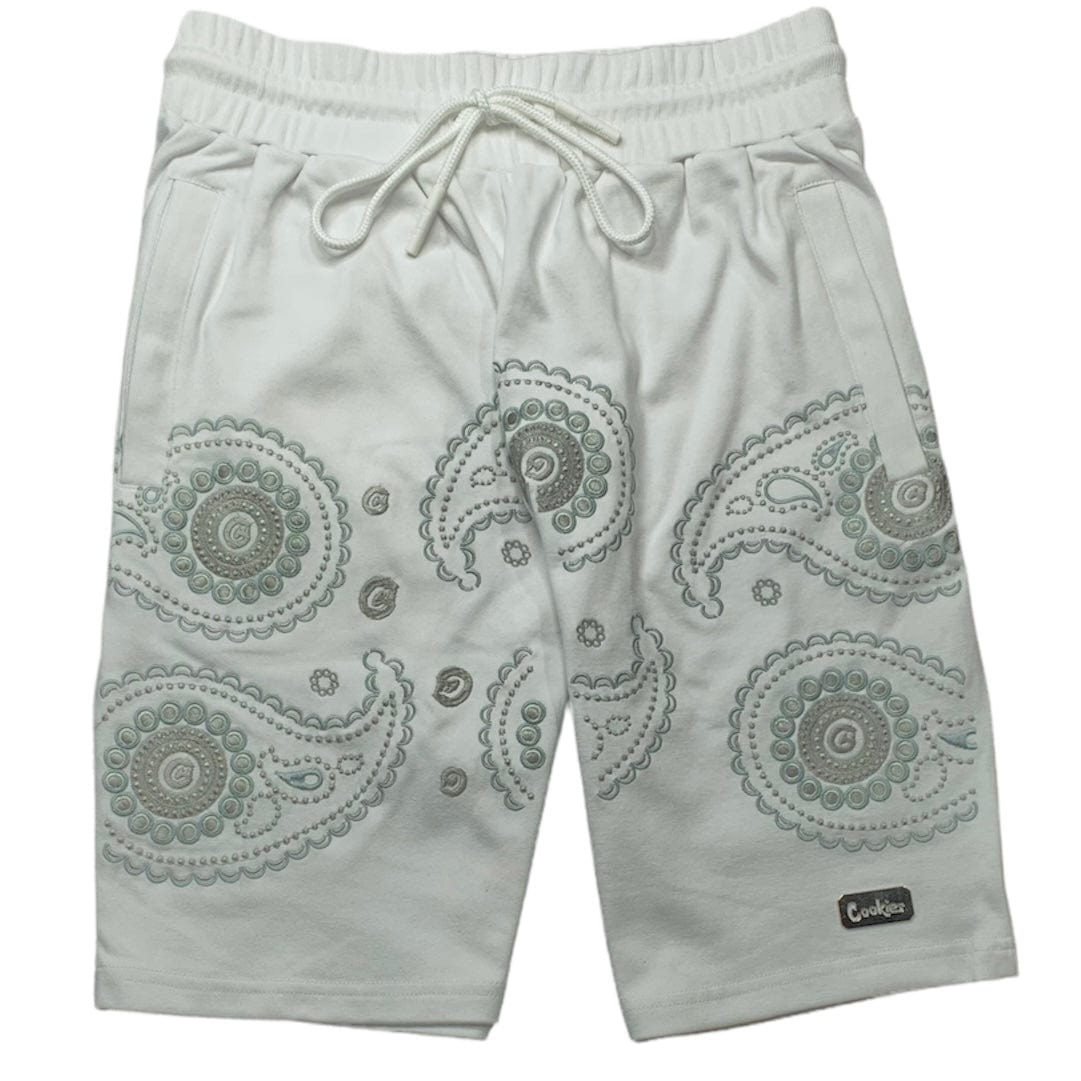 Cookies Casablanca Interlock Jersey Sweat Shorts (White) 1557B5875