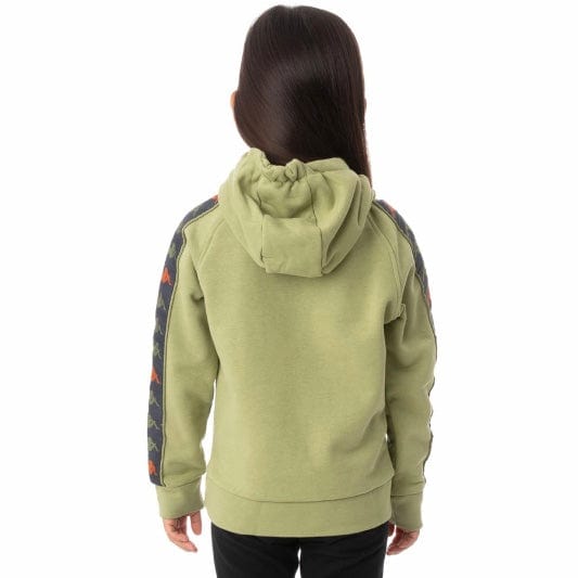 Kids Kappa 222 Banda Hurtado 3 Hoodie (Green Salvia) 311E1TW