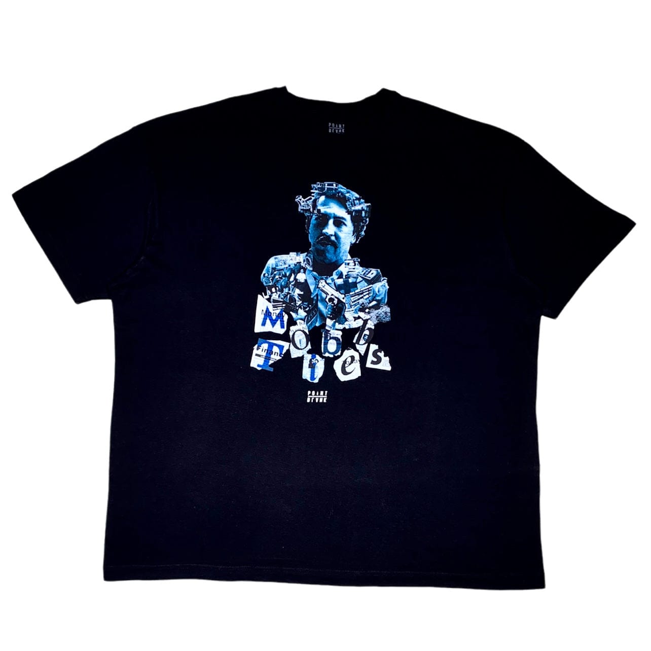 Point Blank Mob Ties T Shirt (Black/Blue) - 3067