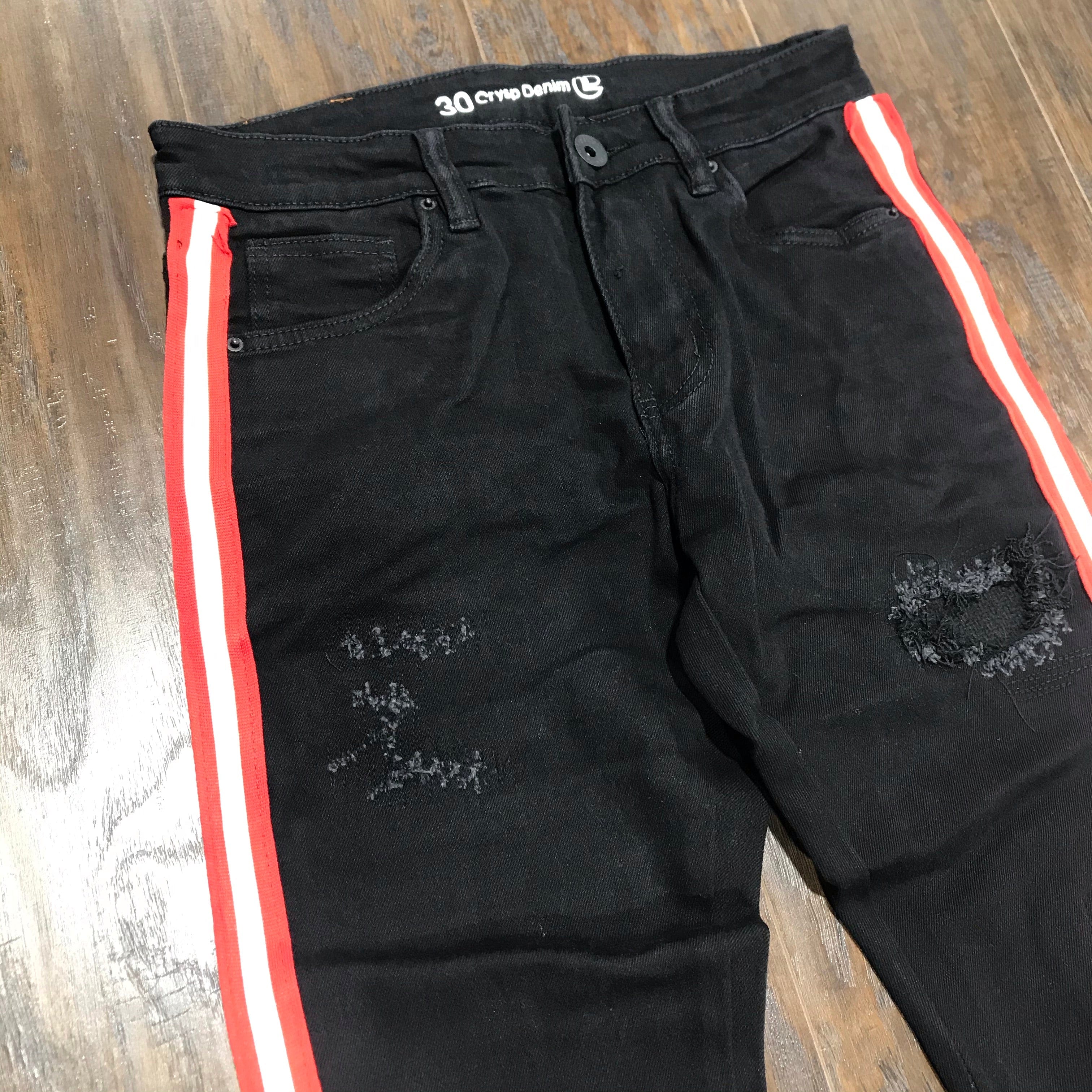 Crysp Jeans Black Distressed