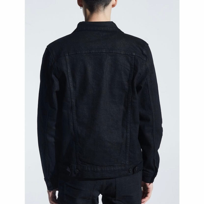 Crysp Bering Distressed Denim Jacket (Black) CRYH19-203