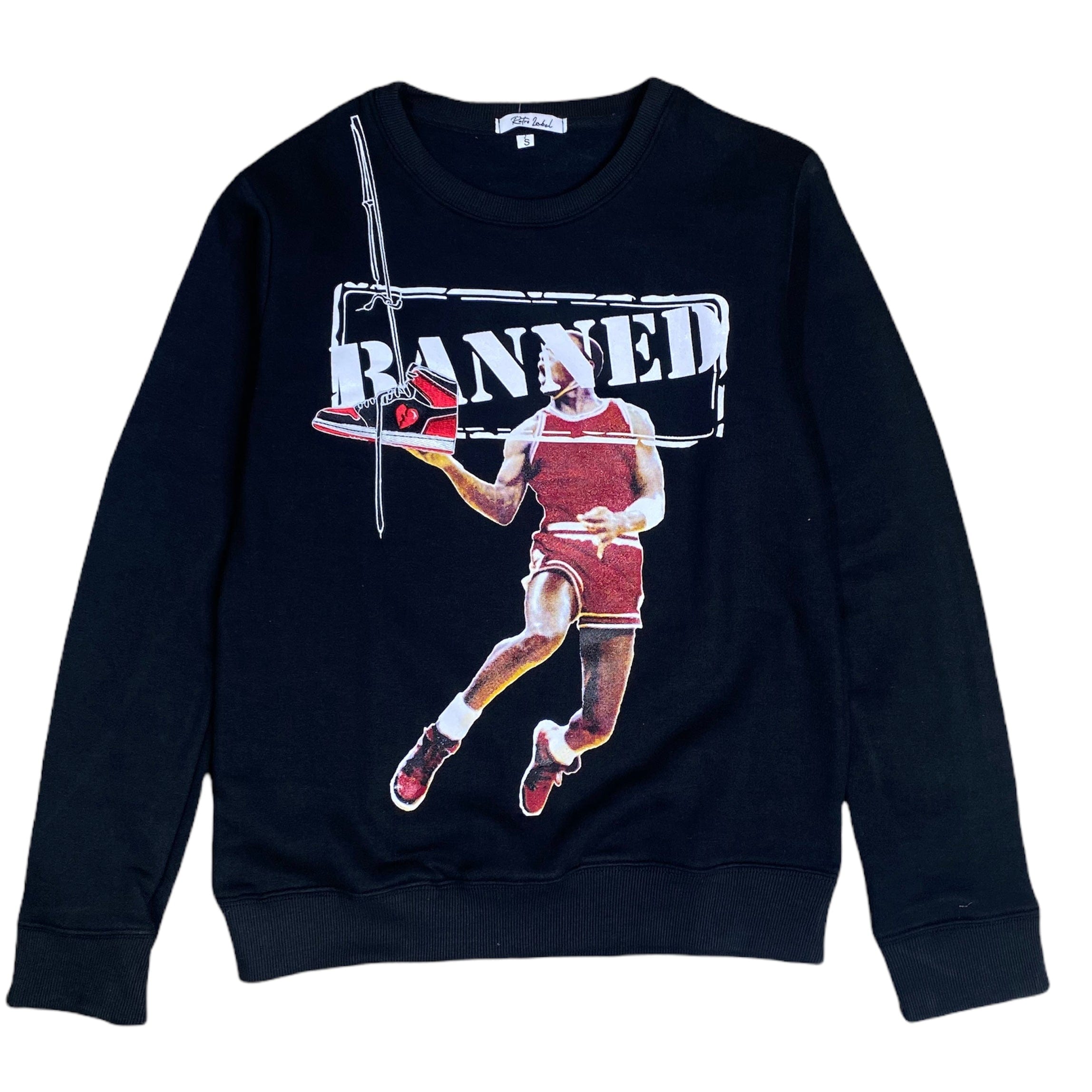 Retro Label 1s Og Bred Banned Crewneck (Black)