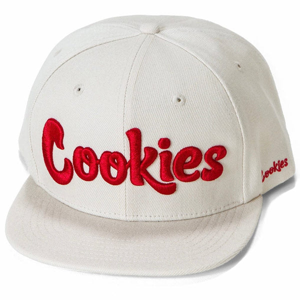 Cookies Original Mint Twill Snapback Cap (Cream/Red)
