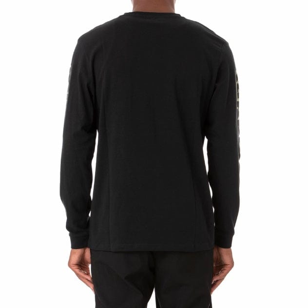 Kappa Logo Tape Carma Long Sleeve T Shirt (Black Smoke/Green) 381662