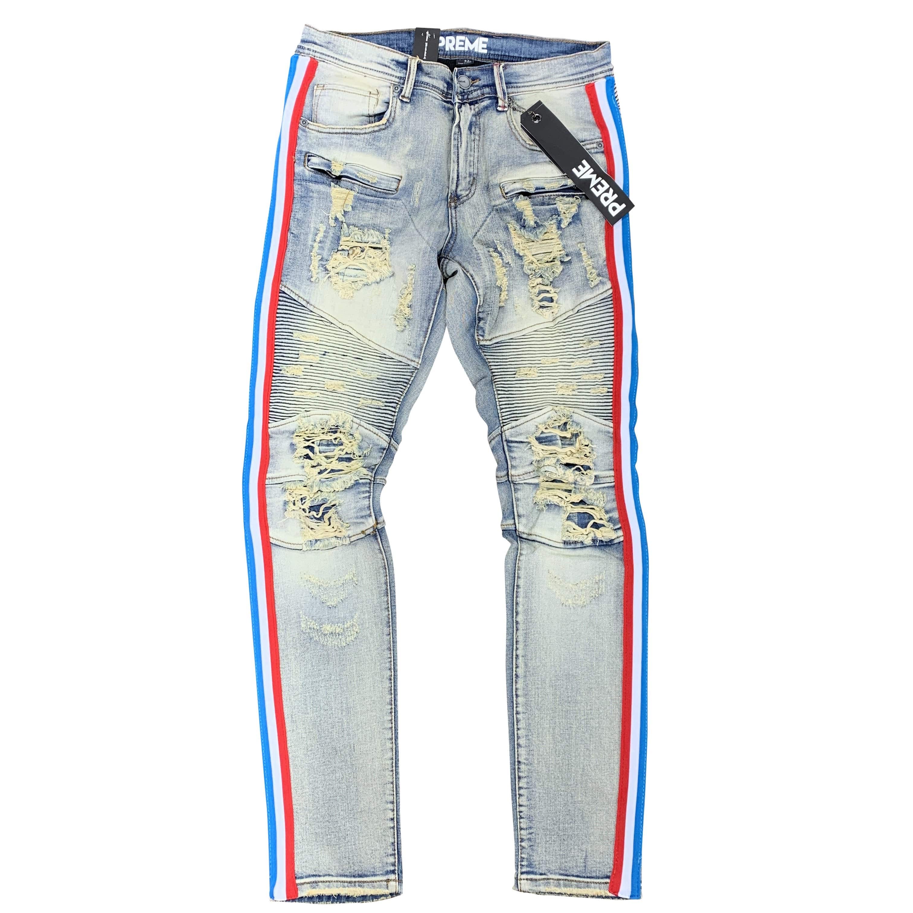 PREME JEAN RUSSEL TAPE RED/BLUE