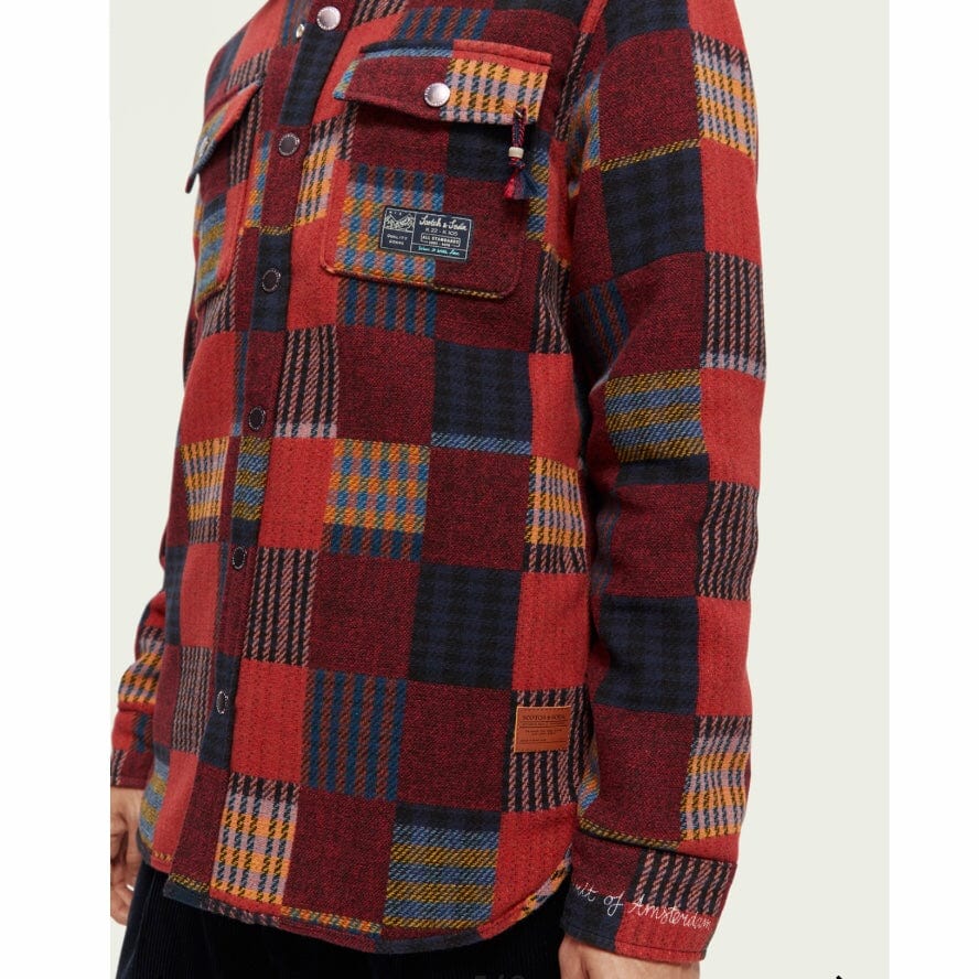 Scotch & Soda Patched Check Jacquard Overshirt (Combo A) 169160