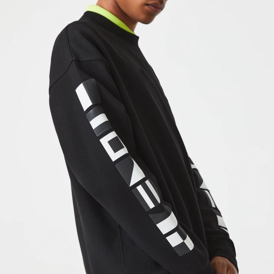 Lacoste Loose Fit Reflective Print Sweatshirt (Black) SH0086-51