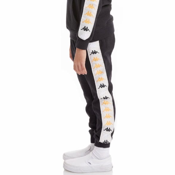 Kids Kappa 222 Banda Alanz 3 Sweatpants (Black Smoke) 33192UW