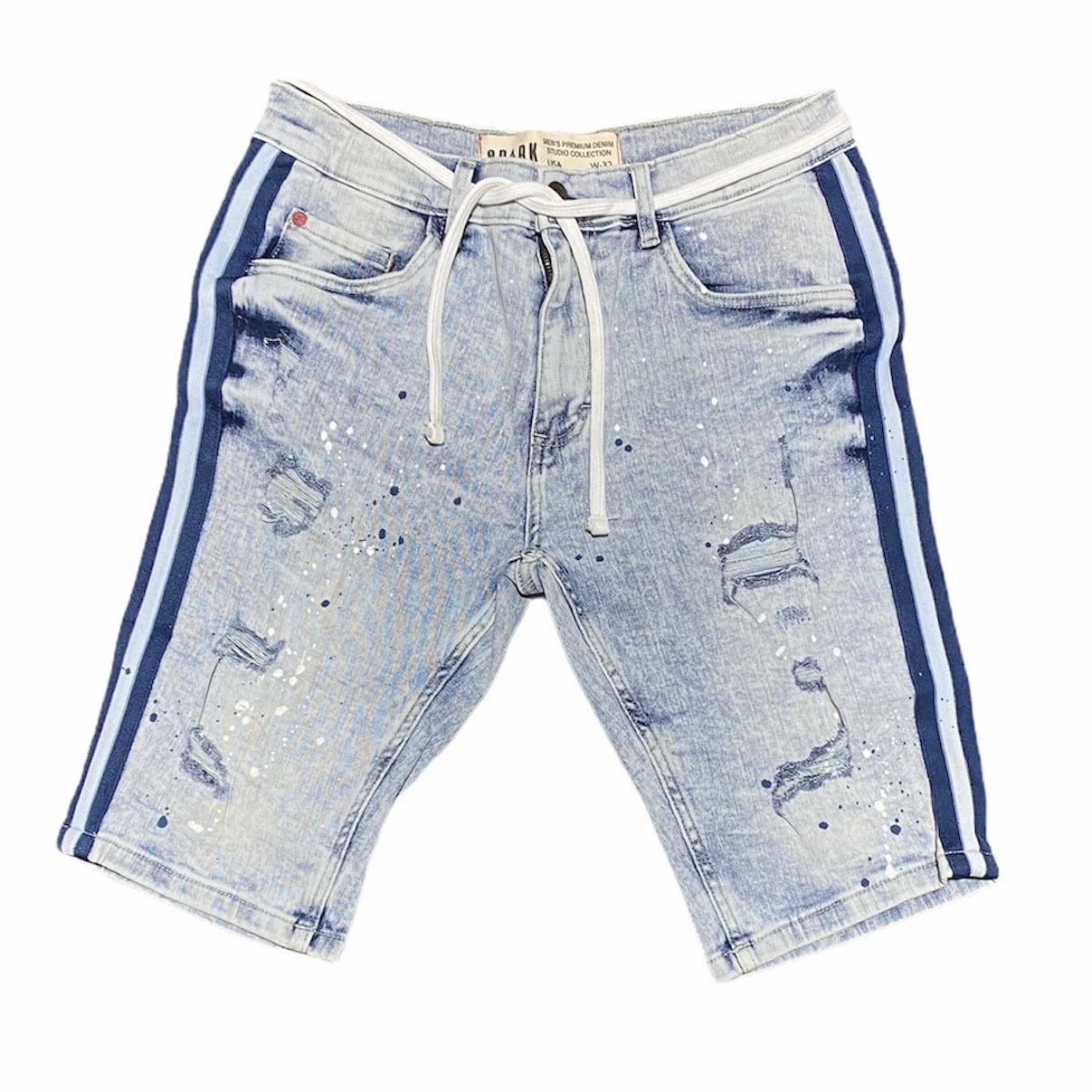 Spark Splatter Tape Shorts (Ice Blue) 11085B