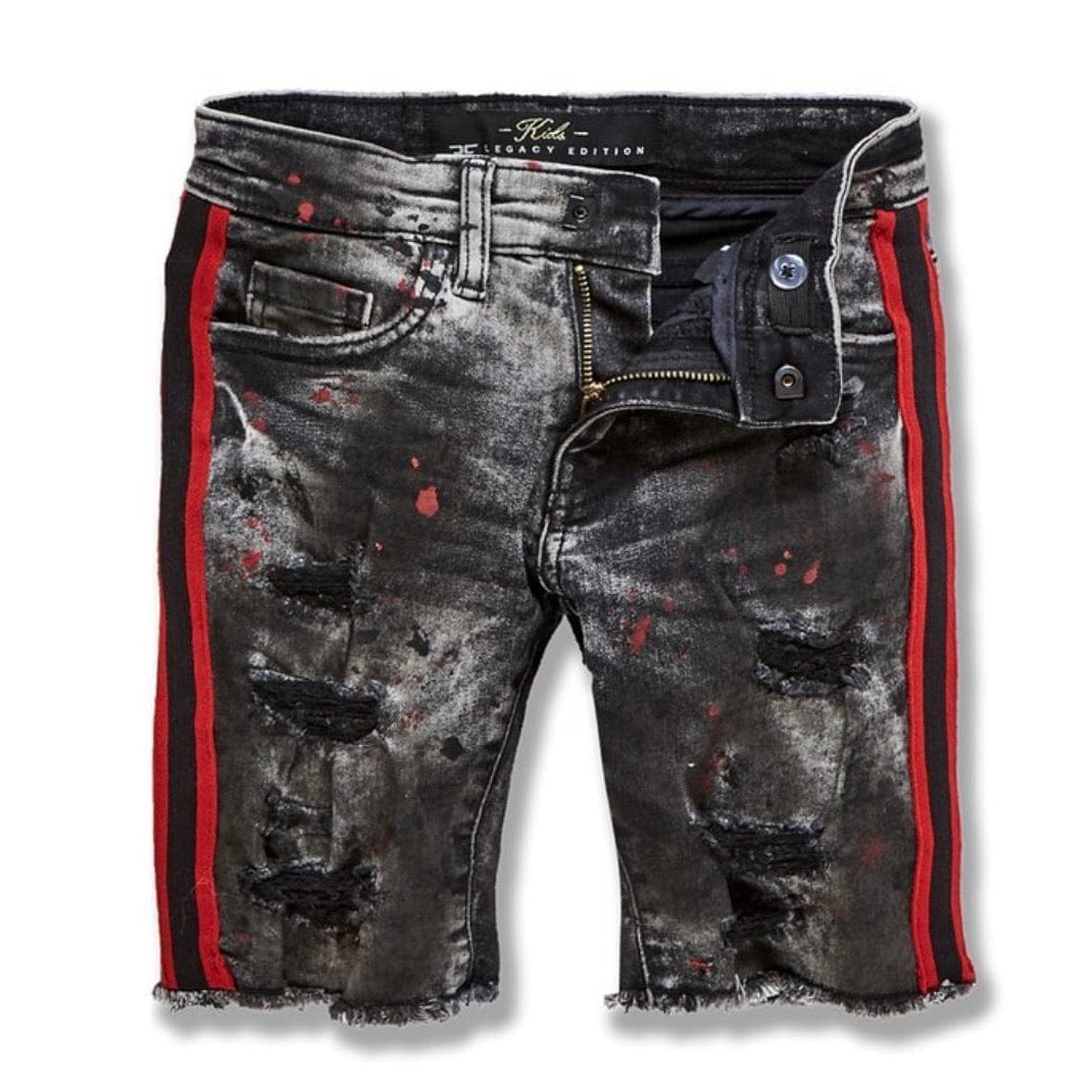 Juniors Jordan Craig Sparta Striped Denim Shorts (Bred) J3168SB