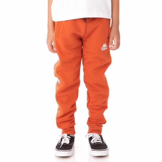 Kids Kappa 222 Banda Alanz 3 Sweatpants (Orange/White)