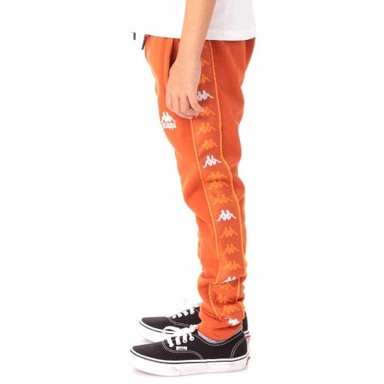 Kids Kappa 222 Banda Alanz 3 Sweatpants (Orange/White)