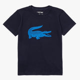 Lacoste Kids' Sport Tennis Technical Jersey Oversized Croc T-shirt Navy TJ291051FQ2