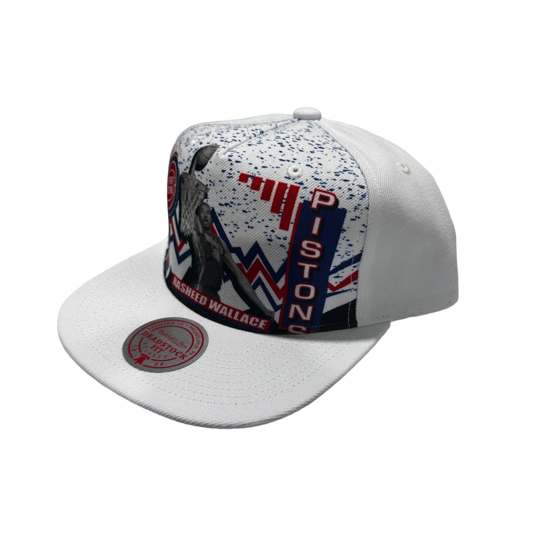 Mitchell & Ness 90's Play A Deadstock Pistons Rasheed Wallace Snapback (White)