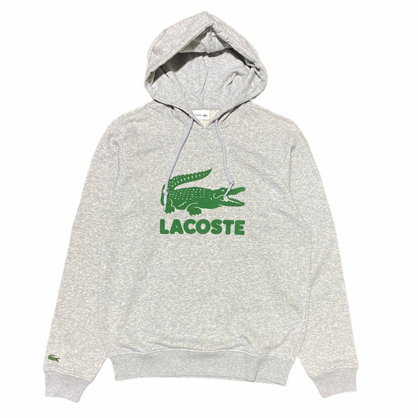 Lacoste Hooded Fleece Sweatshirt With Printed Logo (Grey) SH2169