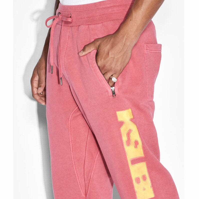 Ksubi Pixel Sign Restore Trak Sundown Sweatpants (Red) MSP23PA007