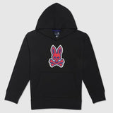 Kids Psycho Bunny Bayles Popover Hoodie (Black) B0H314Q1FT