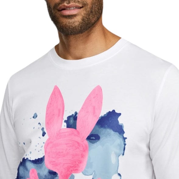 Psycho Bunny Mallette Long Sleeve Graphic Tee (White) B6T620R1PC