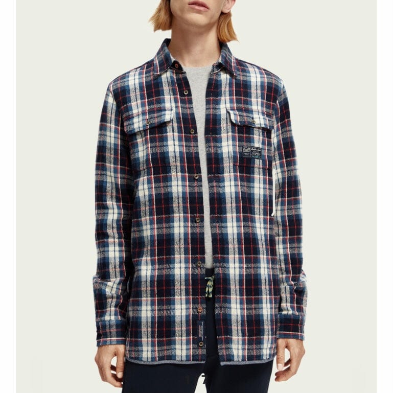 Scotch & Soda Regular Fit Checked Flannel Shirt (Combo A) 169068