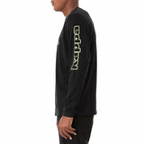 Kappa Logo Tape Carma Long Sleeve T Shirt (Black Smoke/Green) 381662