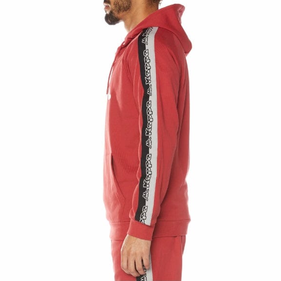 Kappa Logo Tape Dapet Hoodie (Red/Grey/Black) 33194WW