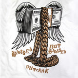 Outrank Blessed Not Stressed T Shirt (White) OR1209