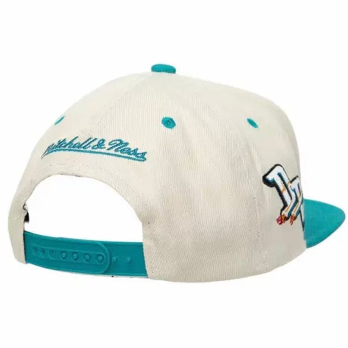 Mitchell & Ness NBA Detroit Pistons Sail 2 Tone Hwc Snapback (Off White/Teal)