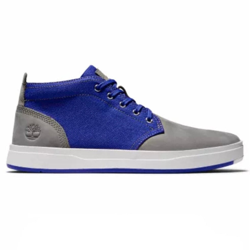 Timberland Davis Square Mixed-Media Chukka Shoes (Grey Nubuck/Blue) A2J7Z030