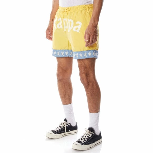 Kappa 222 Banda Calabash 3 Shorts (Yellow/Light Blue) 381E5MW