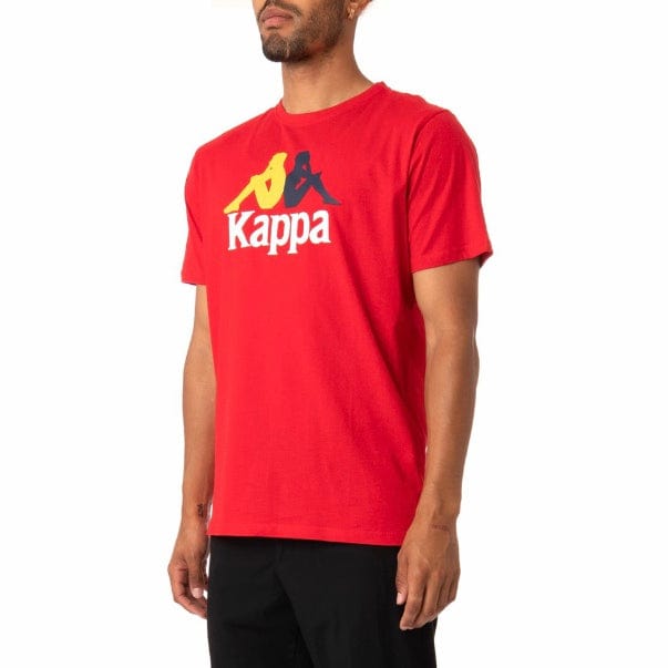 Kappa Authentic Estessi T Shirt (Red/Yellow-Blue/White) 304KPT0