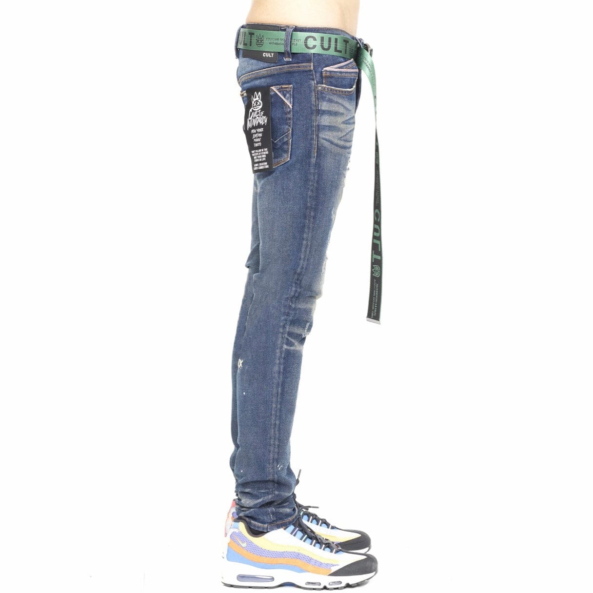 Cult Of Individuality Punk Super Skinny Belted Jean (Reyn) 621B12-SS04O