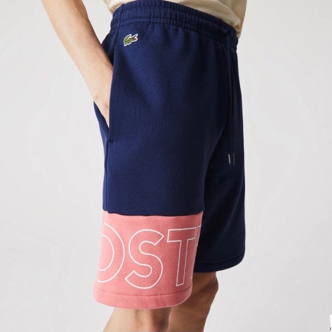Lacoste Lettering Colourblock Shorts (Blue/Pink) GH0521
