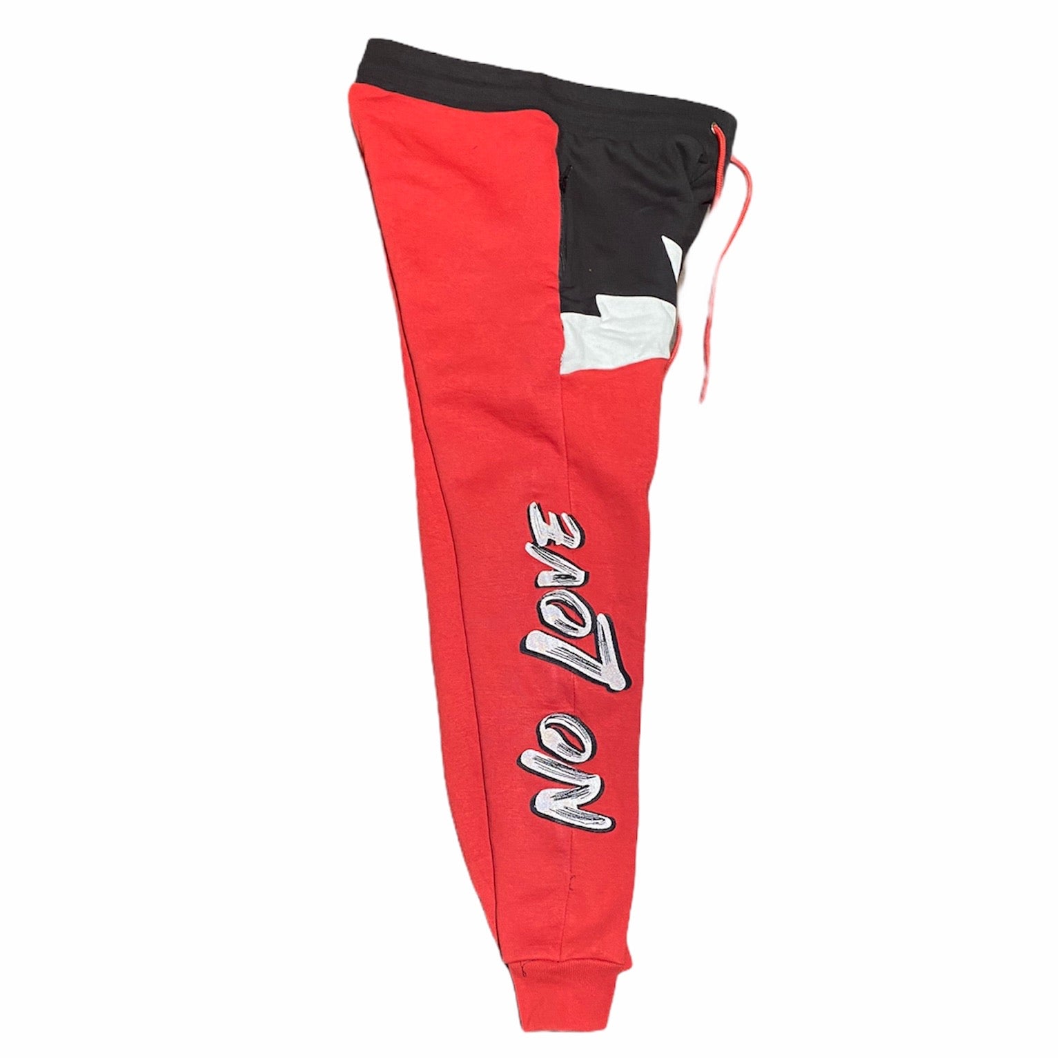 Retro Label 5s Raging Bull No Love Joggers (Red/White/Black)