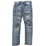 Kdnk Patched Ripped Jeans (Vintage Medium Blue) KND4337
