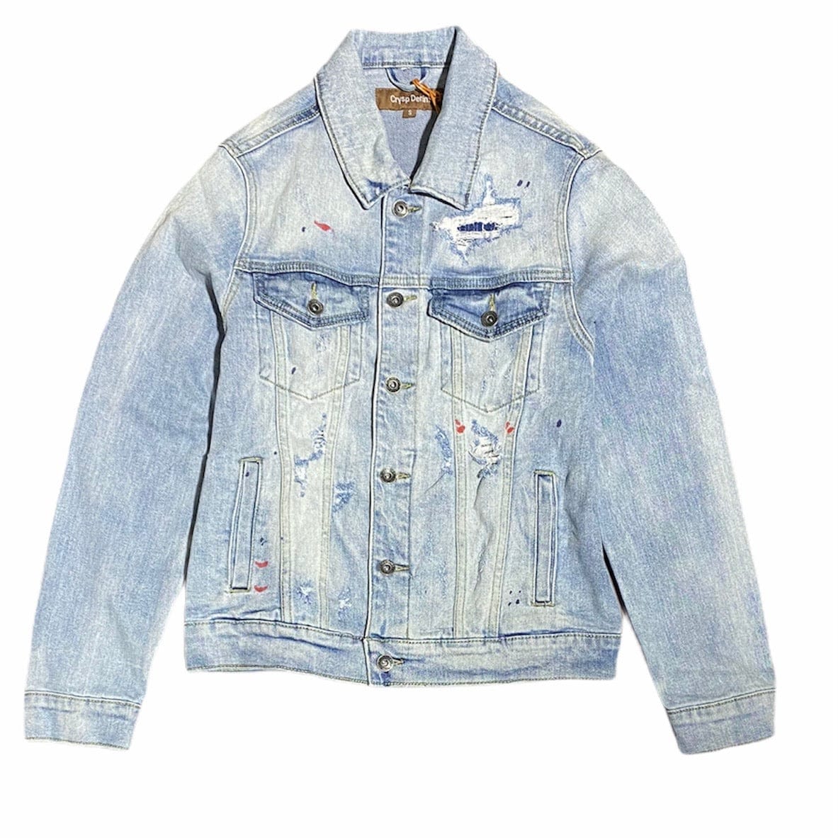 Crysp Bering Denim Jacket (Light Blue Patchwork) CRYSPSP121-201